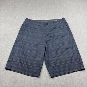 O'neill Shorts Men 33 Blue Locked Slub Hybrid Pinstriped Chino Board Swim Trunks
